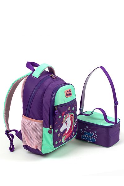 By Hakan My Polo 2060 - Girl's Unicorn Cat Flamingo Lunchbox ΜΩΒ