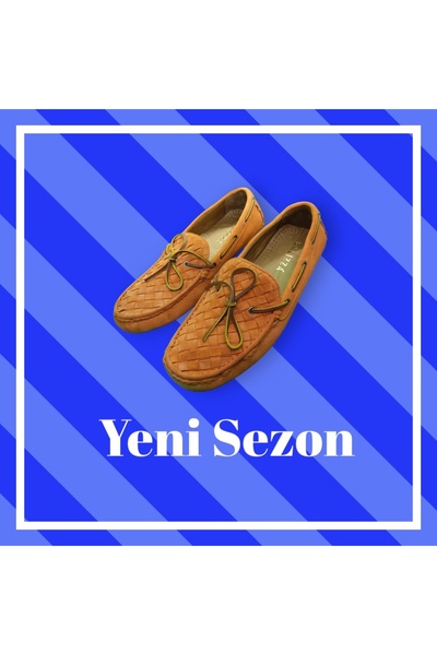 Baliz Men's Suede Loafer - Orange, Genuine Leather Shoes