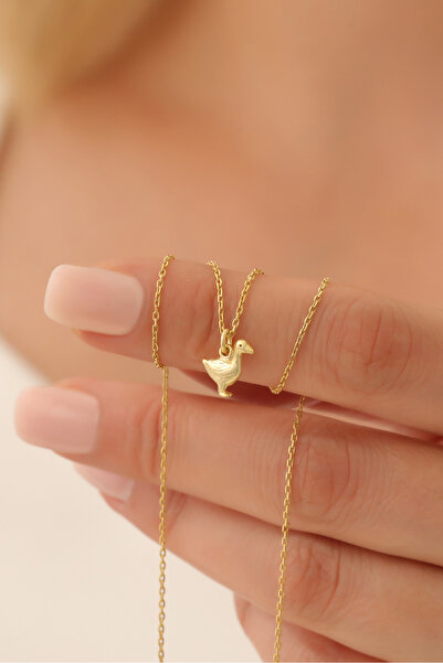 Nox Jewelry 925 Ayar Gümüş Üç Boyutlu Minimal Ördek Kolye
