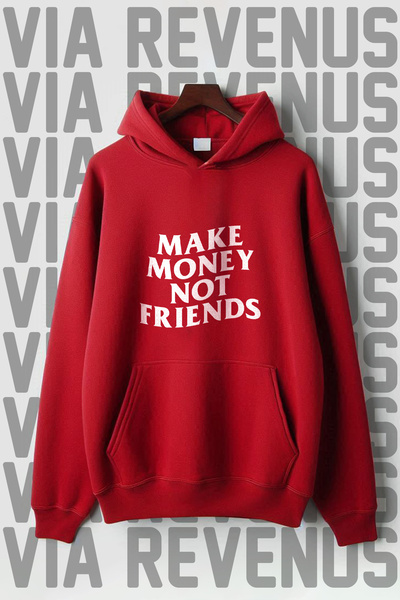 Vordevia Kangaroo Pocket Sa deznom - Čupkani materijal široka majica Sa kapul...