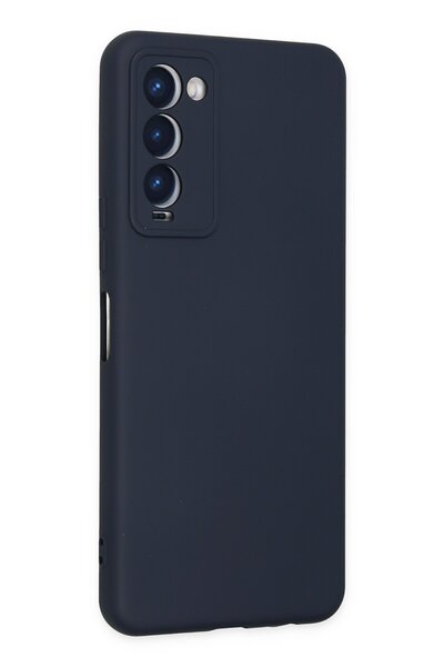 Hatreds Tecno Camon 18P Uyumlu İçi Kadife Mat Renkli Kamera Korumalı Kılıf - Lacivert