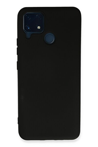 Hatreds Realme C25s Uyumlu İçi Kadife Mat Renkli Kamera Korumalı Kılıf - Siyah