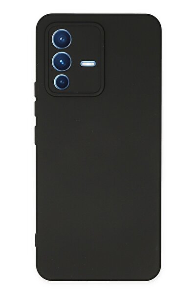 Hatreds Vivo V23 5G Uyumlu İçi Kadife Mat Renkli Kamera Korumalı Kılıf - Siyah
