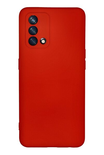 Hatreds Oppo A74 4G Uyumlu İçi Kadife Mat Renkli Kamera Korumalı Kılıf - Kırmızı