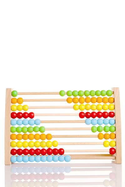 Macco Mobilya Wooden Colorful Beaded Abacus Educational Montessori Toy