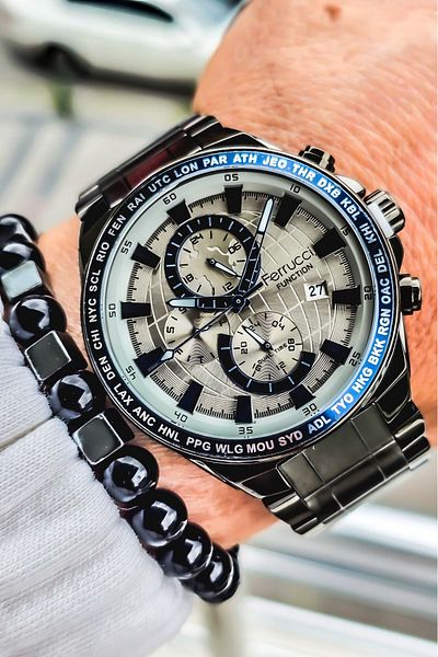 Ferrucci New Season Men's Wristwatch with Steel Cord, Active All Functions