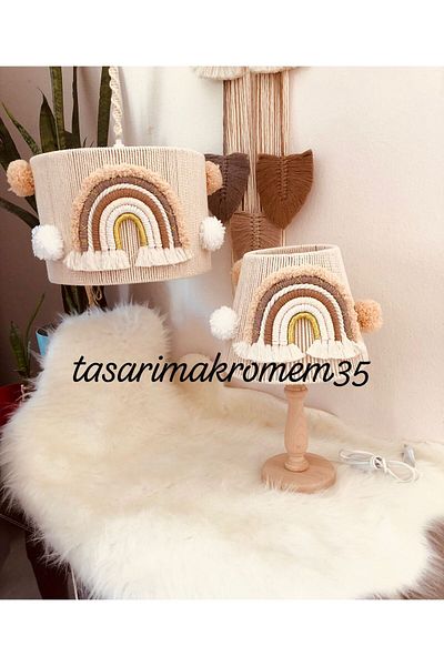 tasarimakromem35 Macrame Lampshade-Chandelier
