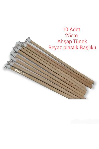 aliceshop 25cm Long 10 Pieces Natural Wooden Perches - 12mm Thick