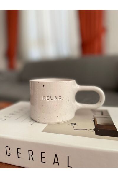 terraco ceramic Handmade ceramic mug with lettering Relax