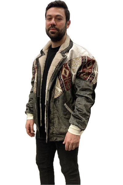 Aztek (6407) 2XLARGE MĂRIME FEMEI & BĂRBAȚI OVERSIZE RETRO JACĂ VINTAGE