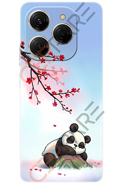 TECNO Spark 20 PRO (KJ6) Uyumlu Kılıf Desen Baskılı Silikon Uyuyan Panda STK:...