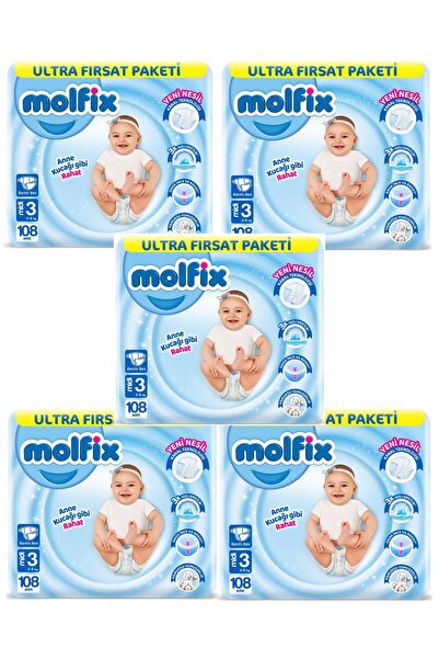 Molfix Bebek Bezi Ultra Fırsat Paketi 3 Numara 540'lı