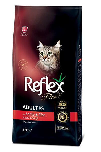 Reflex Plus Kuzulu ve Pirinçli Yetişkin Kedi Maması 15 kg