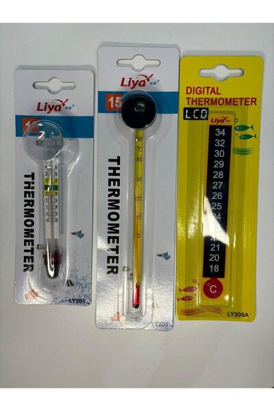 Liya ÜÇLÜ AKVARYUM DERECE VE TERMOMETRE SETİ
