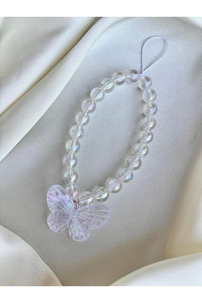 PEONY - peonyofficiall Janjan Transparent Butterfly Bubble Ball Phone Lanyard