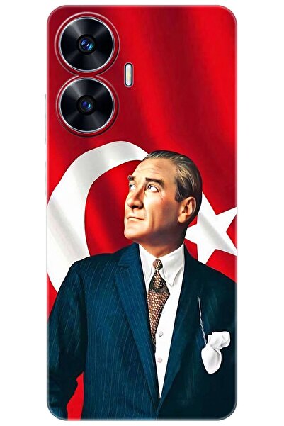 realme C55 (RMX3710) Uyumlu Kılıf Desen Baskılı Silikon Atatürk STK:105 CP-IC...
