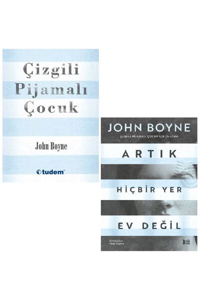 İndigo Kitap Çizgili Pijamalı Çocuk + Artık Hiçbir Yer Ev Değil 2 Kitap Set