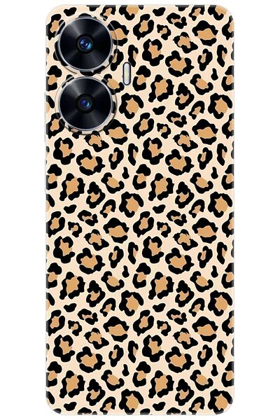 realme C55 (RMX3710) Uyumlu Kılıf Desen Baskılı Silikon Leopar Desen STK:743 ...