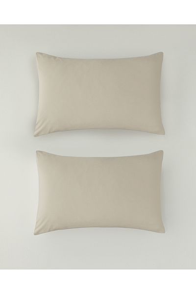 English Home 50x70 cm Set de 2 fete de pernă din bumbac pur de culoare maro