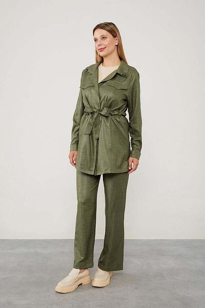 Levidor - Pocket Cover Jacket Set with Tunnel Waist