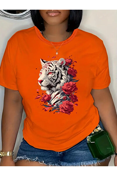 GALASHOP Tiger Patterned T-shirt