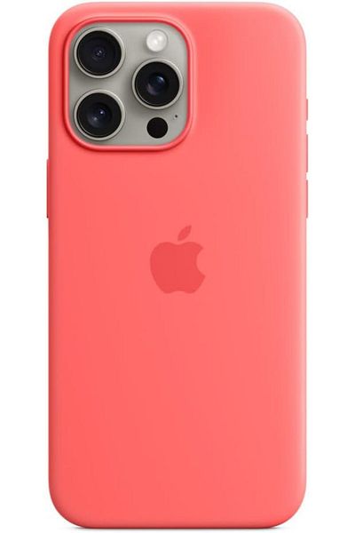 Apple Iphone 15 Pro Max Silicone Case With Magsafe - Guava