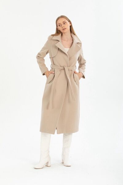 Pitti Women's Beige Windbreaker Coat