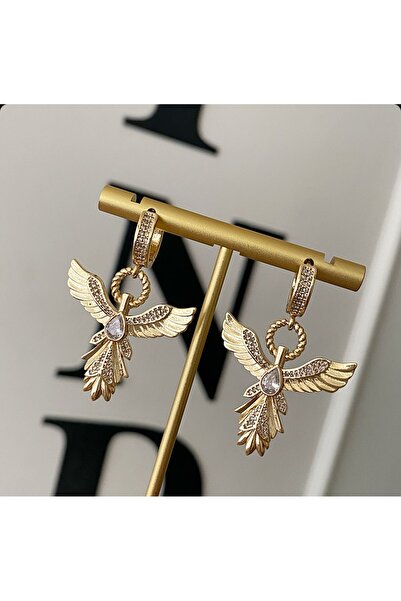 Bubbleatelier Anka kuşu gold küpe