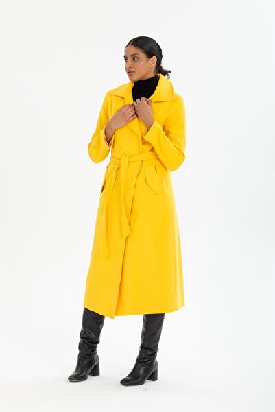 Pitti Women's Windbreaker Stamped Lined Long Coat
