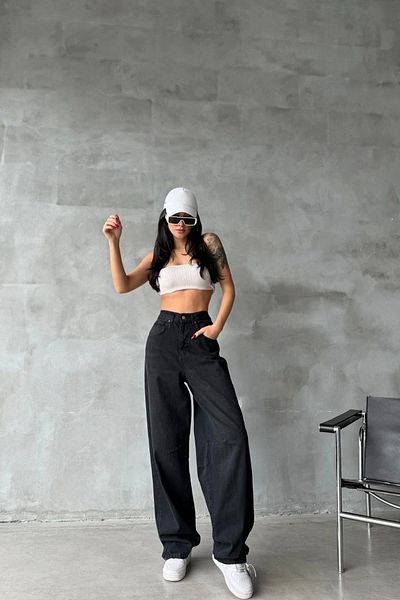 SU SHE Wander's Baggy Jeans with Belt Buckle Wash