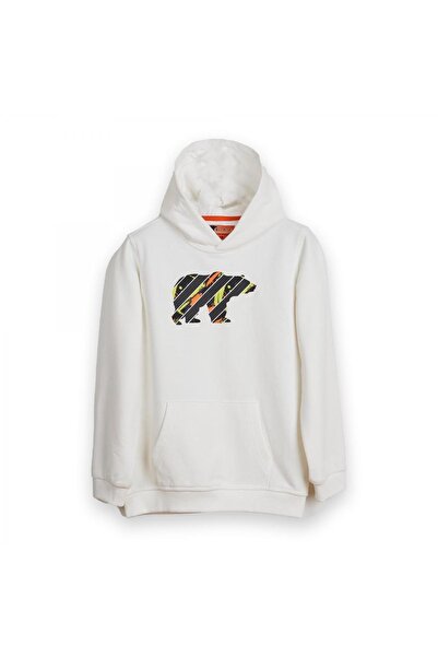 Bad Bear 24.06.12.009 سويت شيرت للأولاد باللون الأبيض من Mono Hoodie Jr