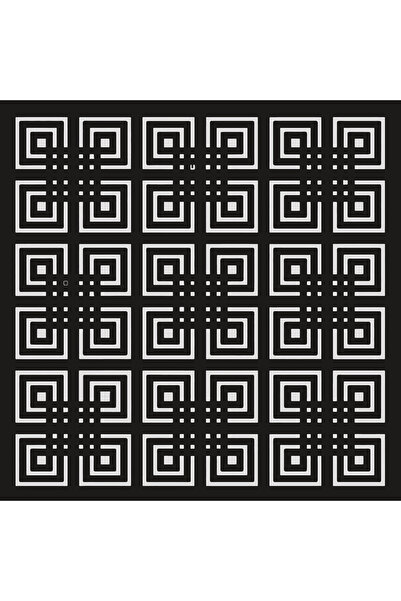 Dekotavan 12'li Dekoratif Tavan Paneli Labirent (60X60) Antrasit - Beyaz