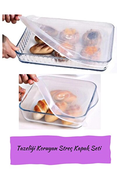 Kitchen Design Lab Silikon 2 Boy Kare Borcam Kapağı ve Silikon Dikdörtgen Borcam Kapağı