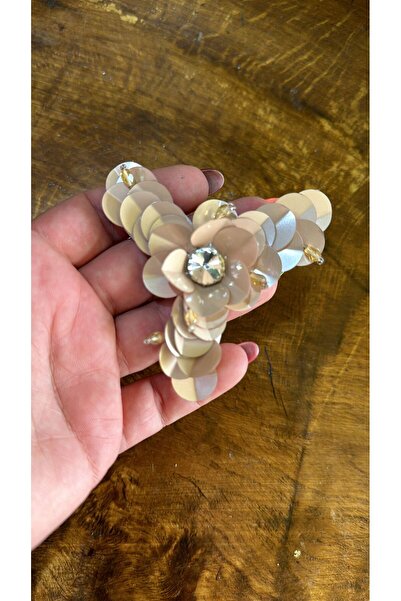 Gönülden Tasarım 8x8cm Culoare Crem Zircon Pietre Paiete Paiete Motiv Floral ...