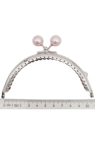 angel çanta aksesuar Angel 10,5 cm Pulbere de metal argintiu Clip portofel oval în vrac - Bursu Model 2