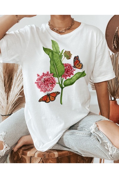 Jose Clothing Tricou imprimat cu mâneci scurte din bumbac organic
