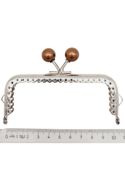 angel çanta aksesuar Clip portofel dreptunghiular Angel 10,5 cm argintiu metal maro - model burse în vrac