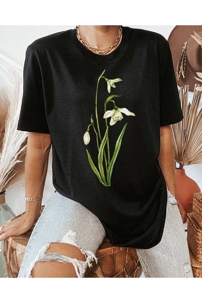 Jose Clothing Tricou imprimat cu mâneci scurte din bumbac organic