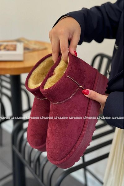 İncimoda Mini Suede Winter Sole - Teel Fur Inside Boots & Bootie