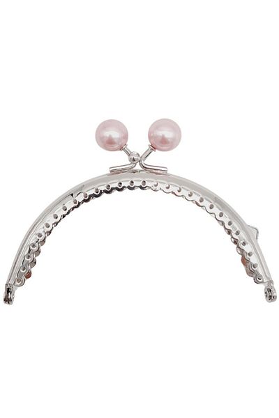 angel çanta aksesuar Angel 10,5 cm Pulbere de metal argintiu Clip portofel oval în vrac - Bursu Model 2