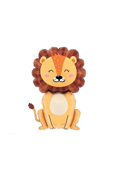 Çemrek Süs Parti بالون فويل أسد لطيف 90 سم