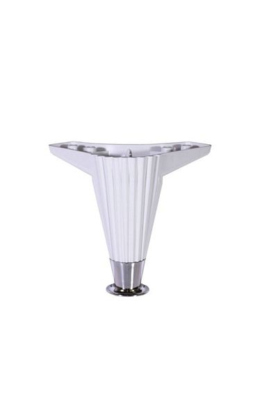 dolaylaryapimarket Picior din plastic cromat alb de 12 cm - Unitate TV Picior de scaun de depozitare pentru vestiar