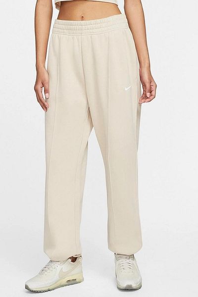 Nike Sportswear Regular Fit Pant Loose and Long Cut Sweatpants Cream