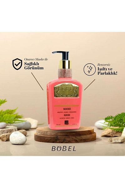 Bobel Vegan Hair Mask with Silk Protein and Shea Butter