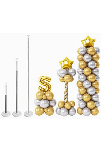 kidspartim Balon Sdandı Pleksi Metal Çubuk Balon Kulesi 210 cm