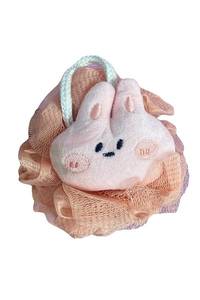 TAKIŞTIR Pink Color Rabbit Figured Ball Washcloth