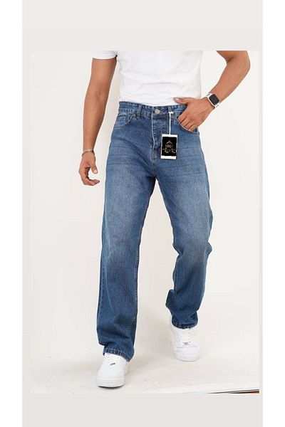 oraystore Παντελόνι με χαλαρή εφαρμογή σκούρο μπλε λείανση