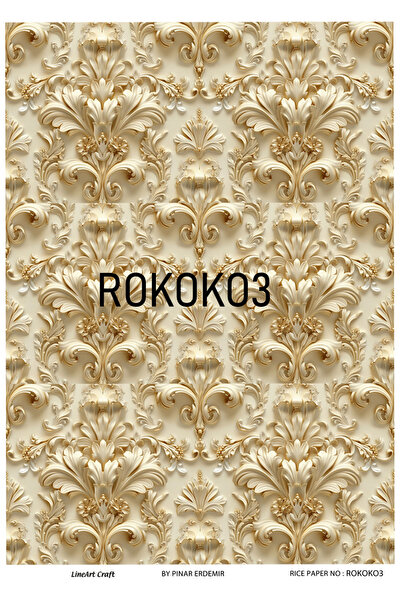 LİNEART Rokoko Serisi ROKOKO3 Pirinç Dekopaj 30*42 cm