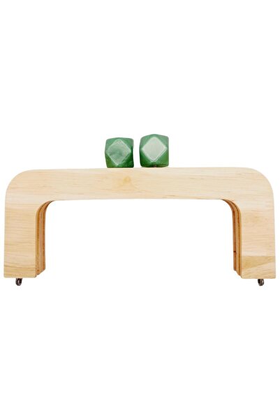 angel çanta aksesuar Angel 20 см світлий дерев'яний кошик - смарагдово-зелена...