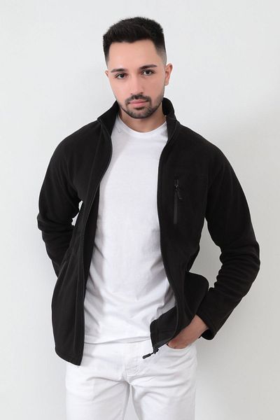 JB John Borners Men's Micro Fleece - with Pocket Stitching and Zip